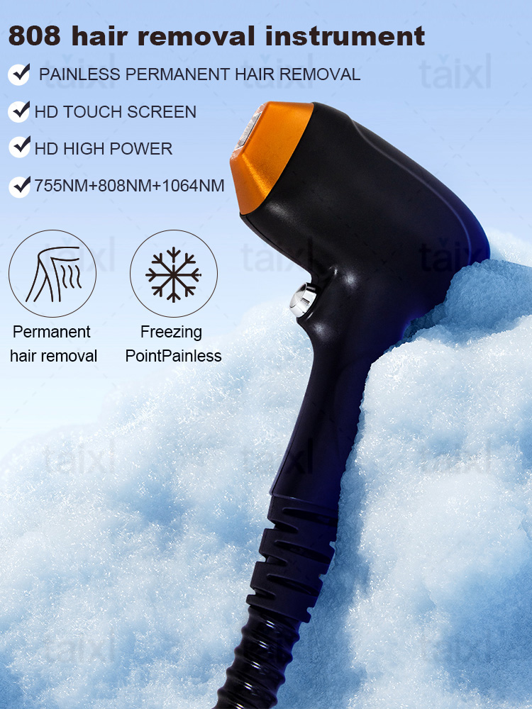 2025 3000W Alexandrite Ice Platinum Laser Hair Removal Machine 3 wavelength Sapphire Cooling Permanent Painless for Women Home Use Salon Effect
