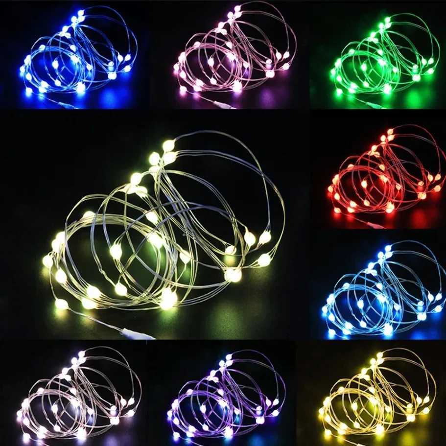 LED String Lights USB Copper Wire Lights Fairy Garland Lights Outdoor Waterproof String For Christmas Wedding Party Decorations XJ250612