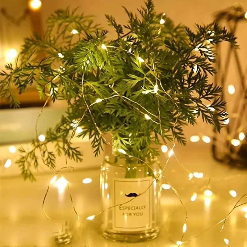6 Pack LED Fairy Lights Battery Operated String Light Waterproof Silver Wire For DIY Wedding Party Bedroom Patio Christmas Decor XJ250612