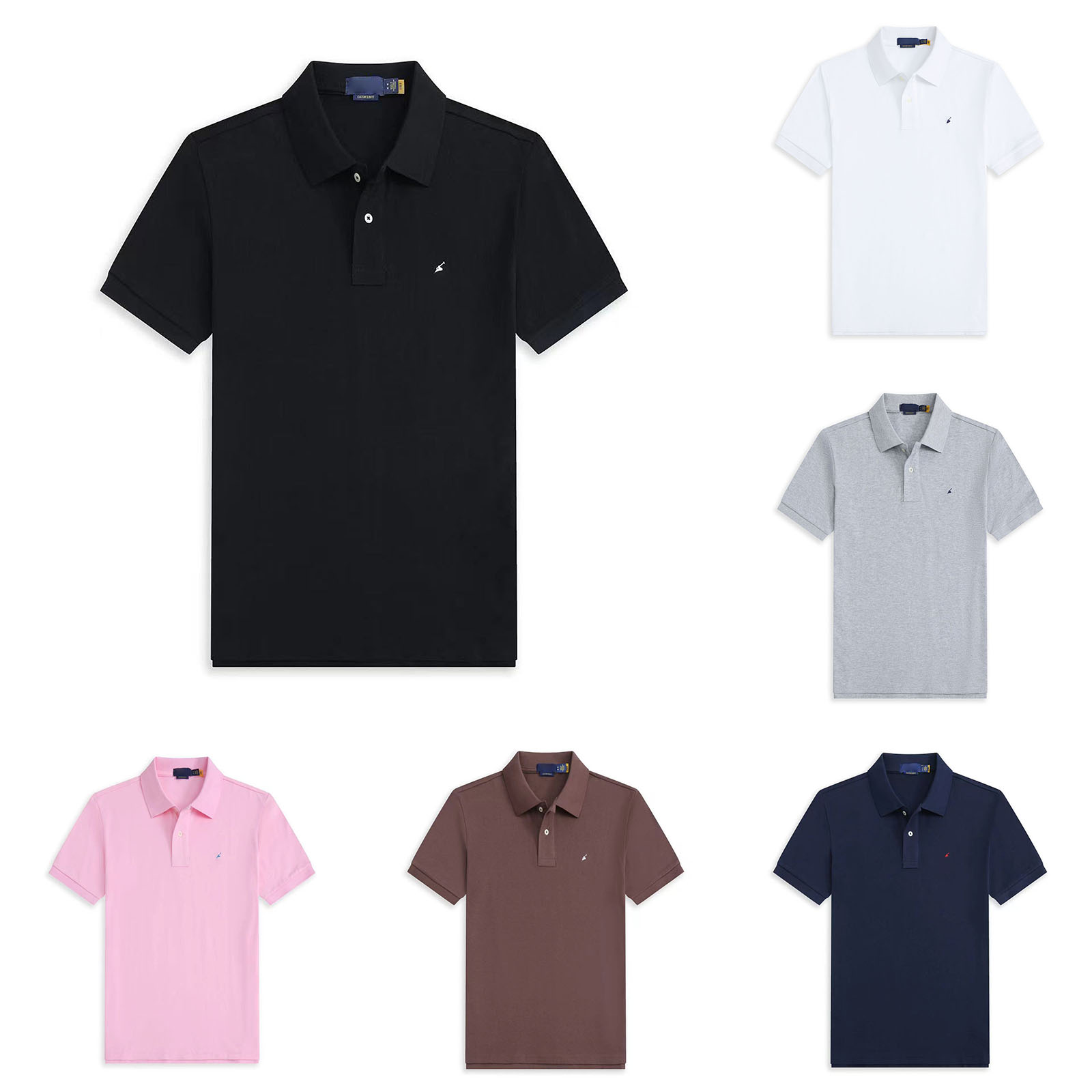 Designer Men's Polo Shirt Embroidery Pattern Cotton T Shirts Classic Vintage Summer Casual Sports Shirt Short Sleeve Tops