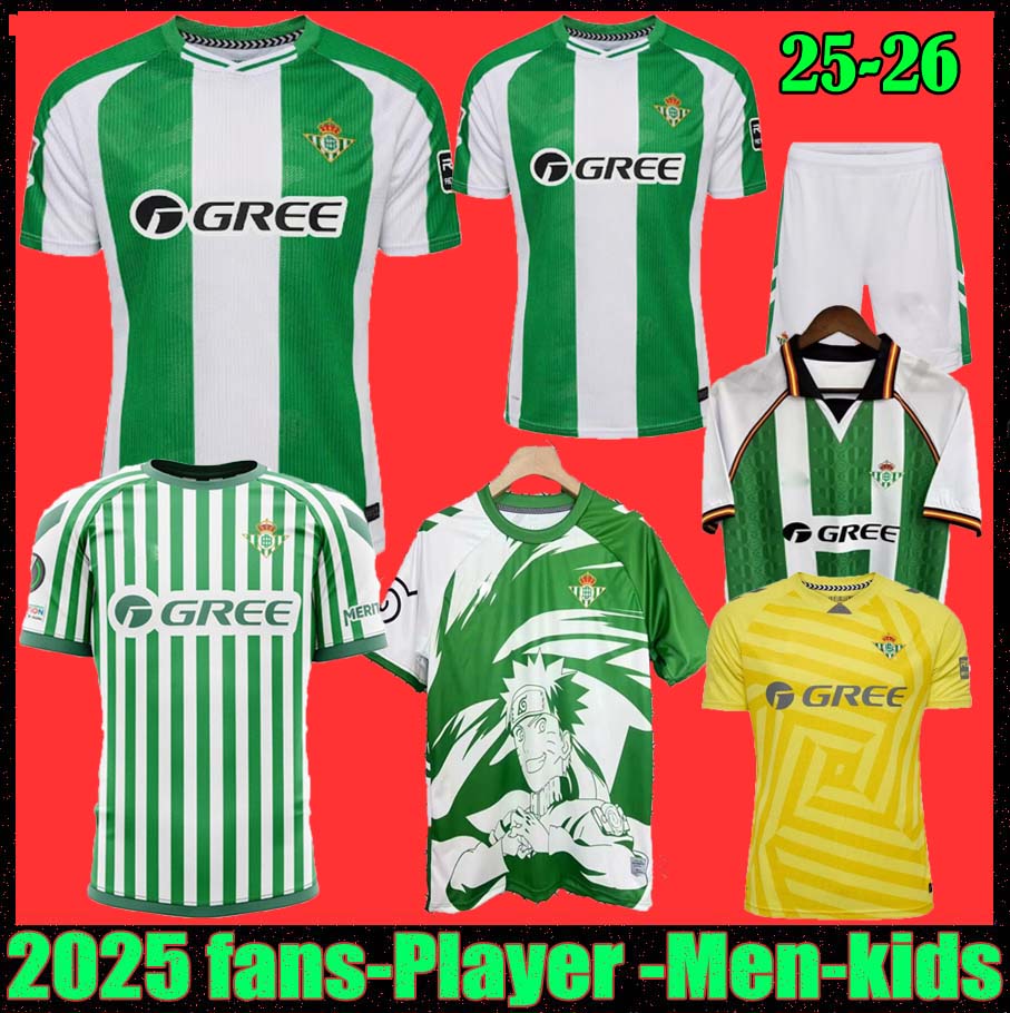 2025 2026 real betis Soccer Jerseys ANTONY 7 Camiseta de Futbol Men Kids equipacion betis football shirts camiseta Betis VITOR ROQUE HERNANDEZ ABDE special
