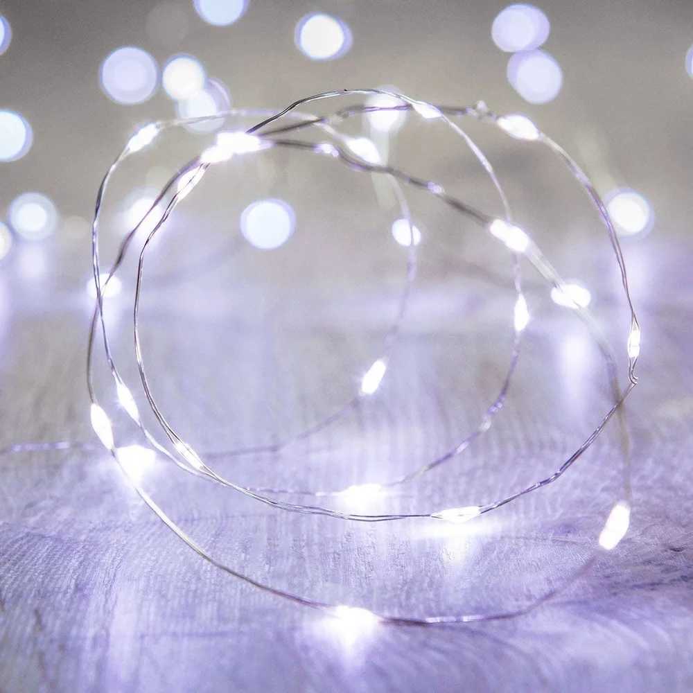 30Meter USB LED String Lights Copper Silver Wire Garland Light Waterproof Fairy Lights For Christmas Wedding Party DecorationXJ250612