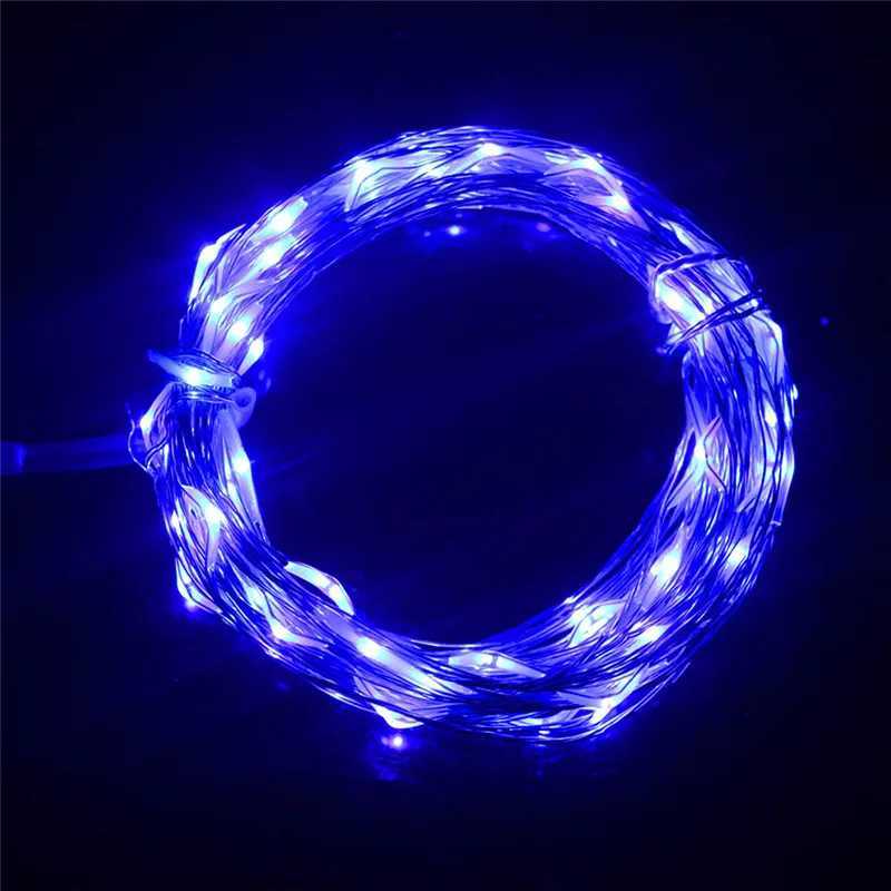33ft/10m Copper Wire LED String Lights 100 LEDs Cool Warm White Blue Fairy String For Christmas Wedding Party Decorations DC 12V XJ250612
