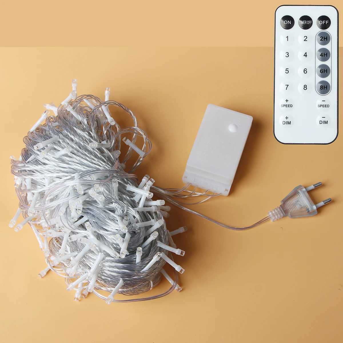 100M 800LEDs 220V Outdoor LED Fairy String Lights Birthday Lights For Garland Wedding Party Holiday Garden Lamp Holiday Decor XJ250612