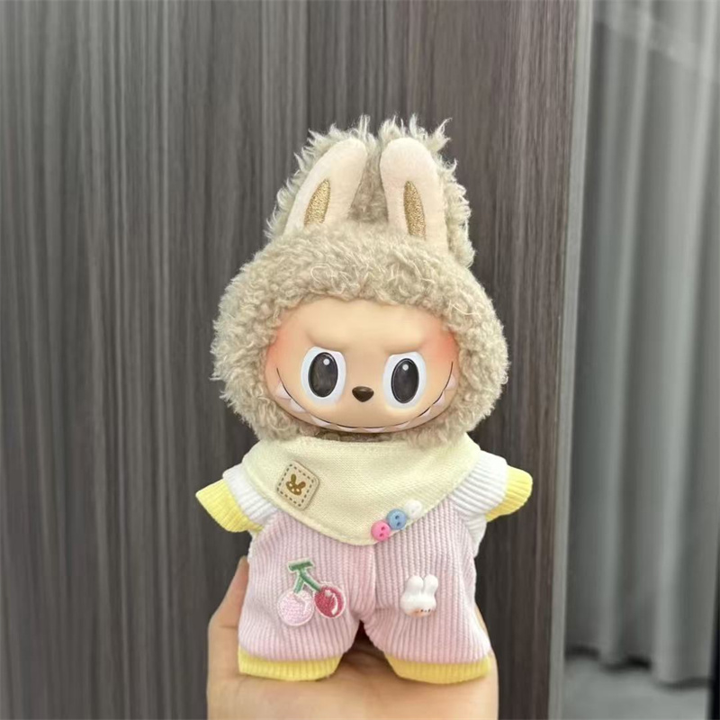 Multiple Styles Labubu Apparel Designer Plush Doll 17cm Fashion Trendy Dolls Hat Only Clothes Clothing Set Accessories