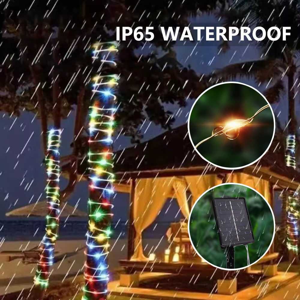 Solar string lights with 8-mode timer waterproof fairy lights for courtyard Christmas tree party garden decoration XJ250612