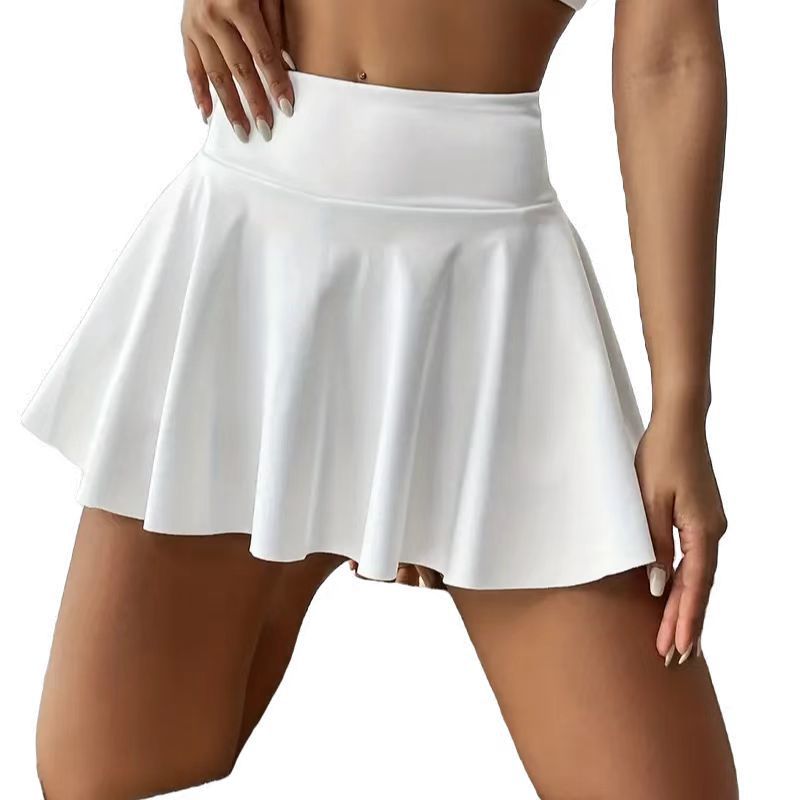 Chic Gentlewoman's Casual Outfit: Trendy Women's Short Skirts Featuring Convenient Side Pouches