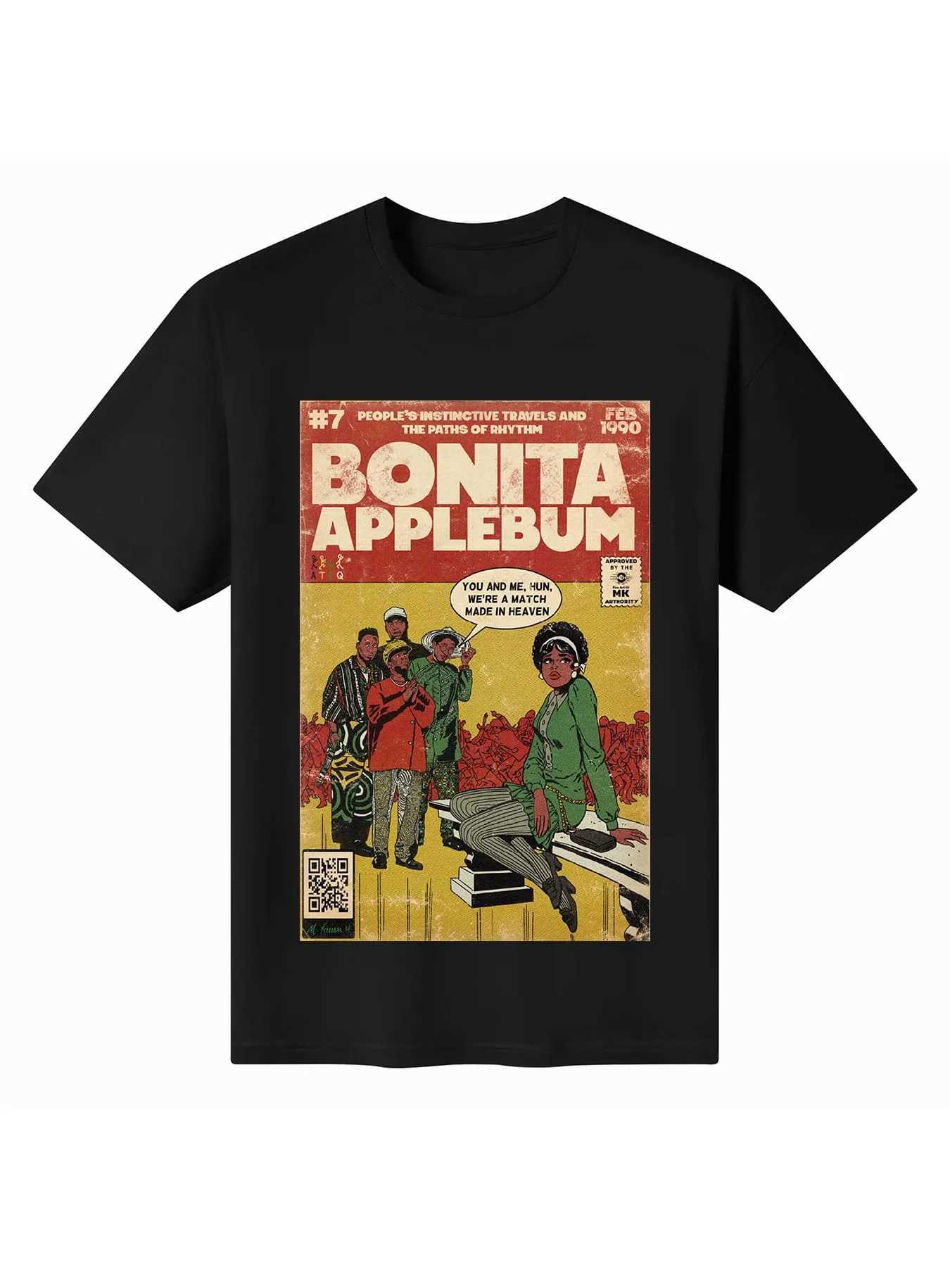 A Tribe Called Quest Shirt Bonita Applebum! Vintage Album 80s 90s Hip Hop RB Tribe Tshirt Retro Comic Tee X2506131