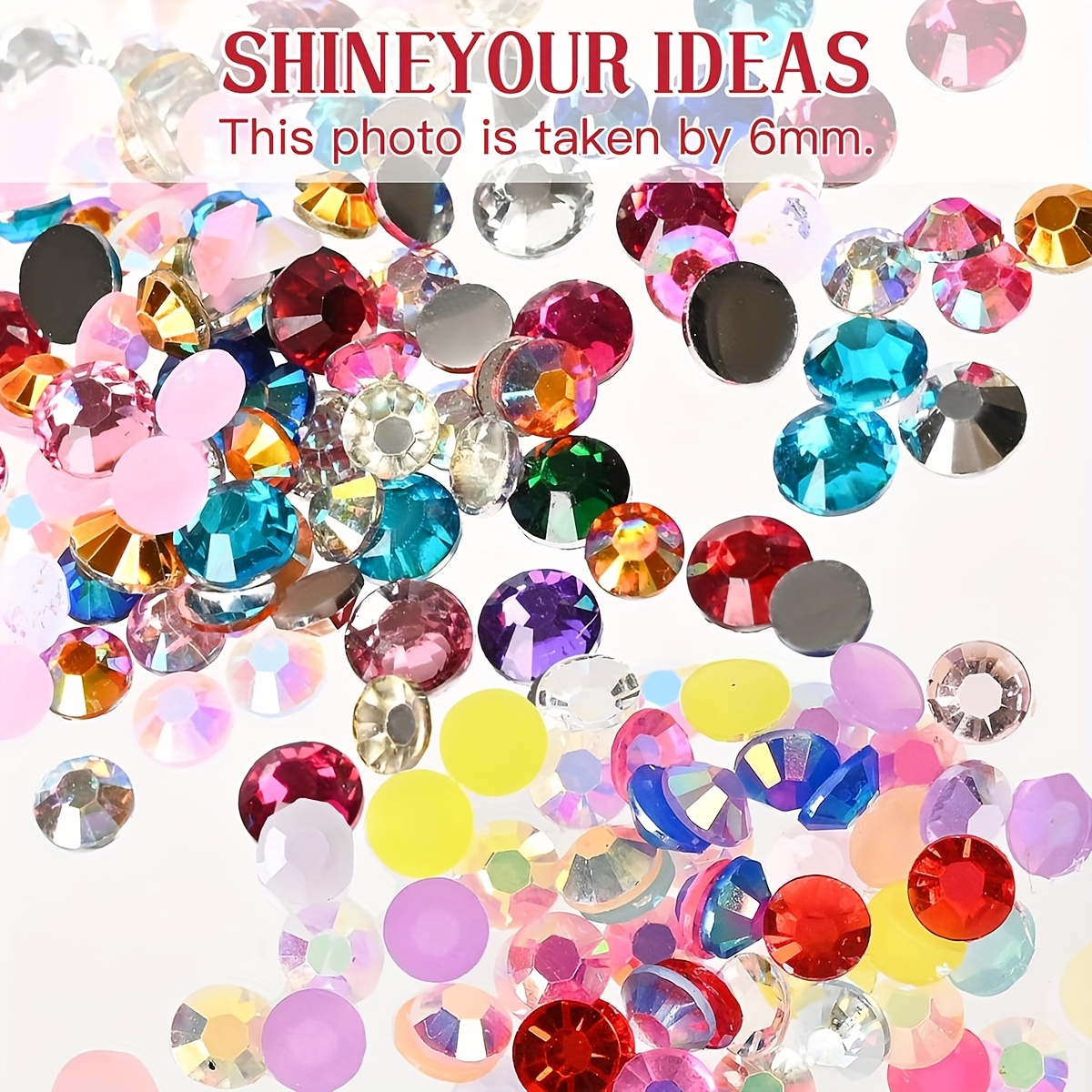 24000pcs 3mm Flat-Bottomed Resin Rhinestones with 24-Grid Storage Box - Ideal for Nail Art, Clothes, Masks, Cups & DIY Jewelry