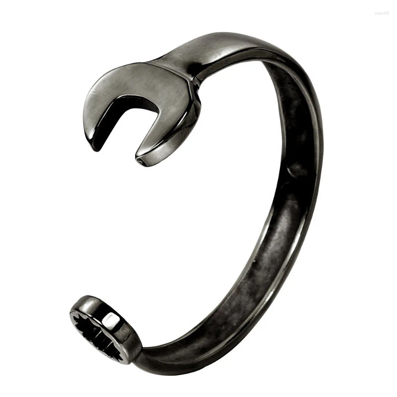 Bangle Retro 316L Stainless Steel Bracelet Personalized Wrench Screw Opening Men's And Women's Titanium Jewelry