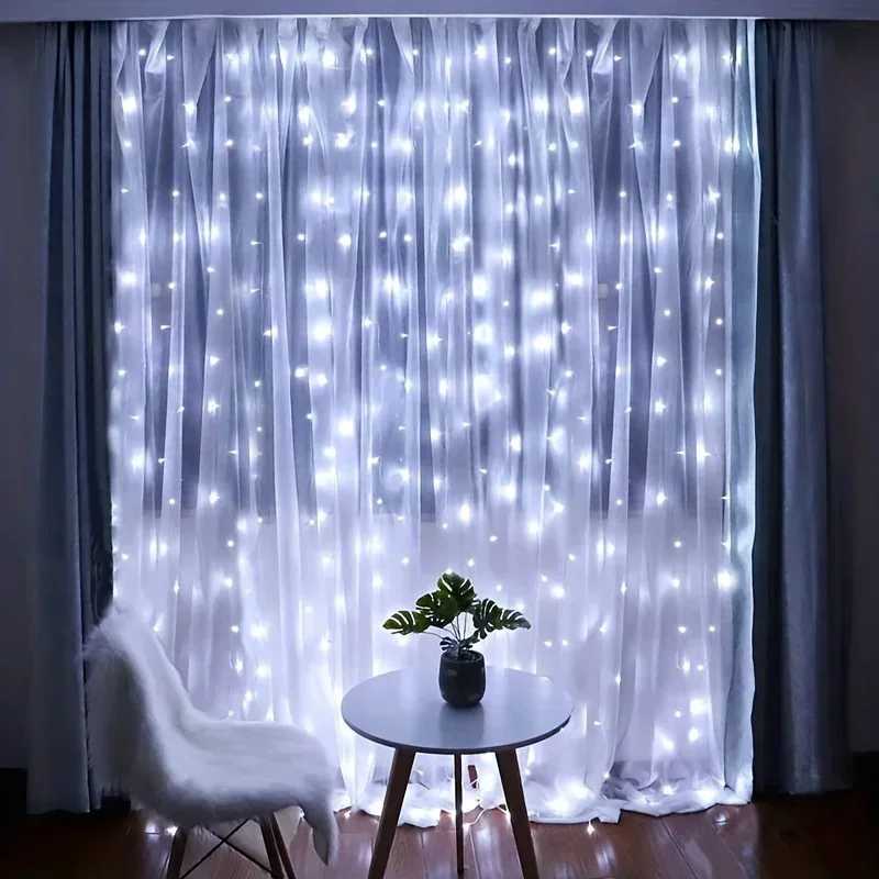 3/4/6m USB Remote Control Fairy Garland Lights Curtain LED String Lights for Christmas Decoration Bedroom Home FestoonXJ250612
