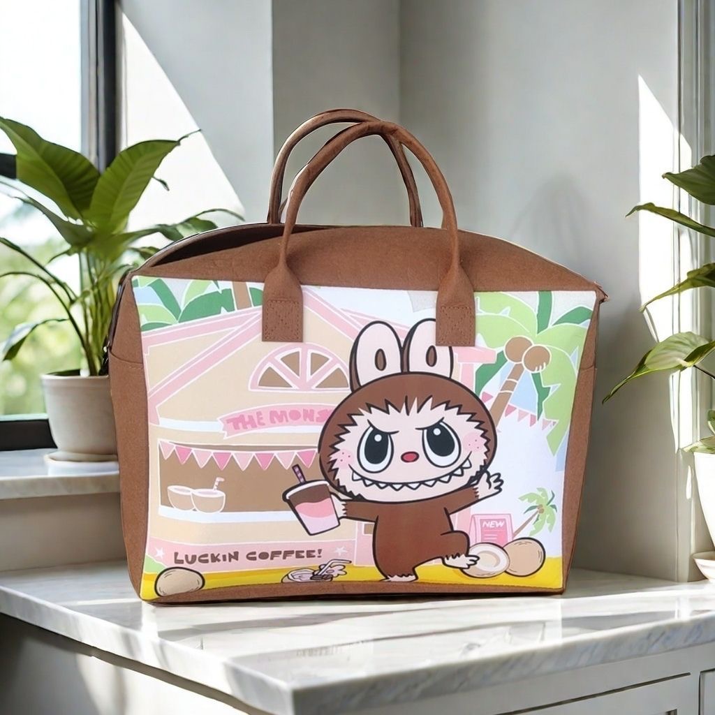 Labubu Cartoon Crossbody Bag Designer Bag Tote Bag Women's Large Capacity Shopping Bag 2025 New Fashion Bag Summer Beach Bag Available in Color a