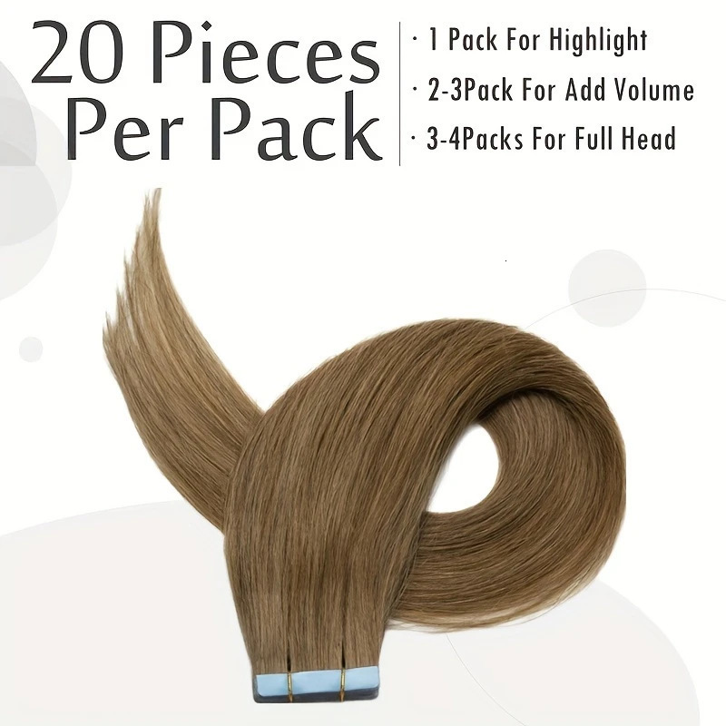 Moresoo Tape in Human Hair Extensions Balayage Blonde Hair Hair Natural Soft Skin Weft Straight Seamless Hair Tape in Hair 241203