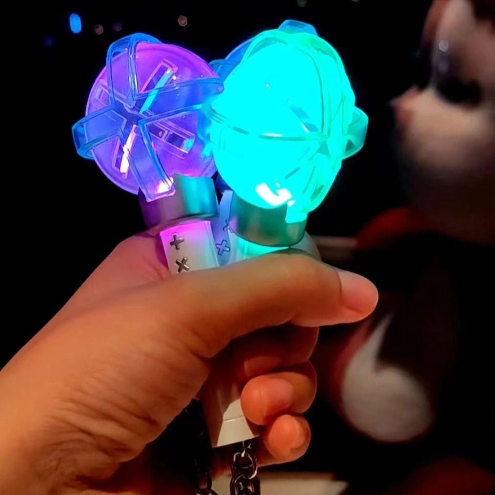 Kpop Support Sticks Mini Light Stick Aesthetic Keychains Electronic Lighting Idol Supporting Lamp Bag Pendant Keyring 250613