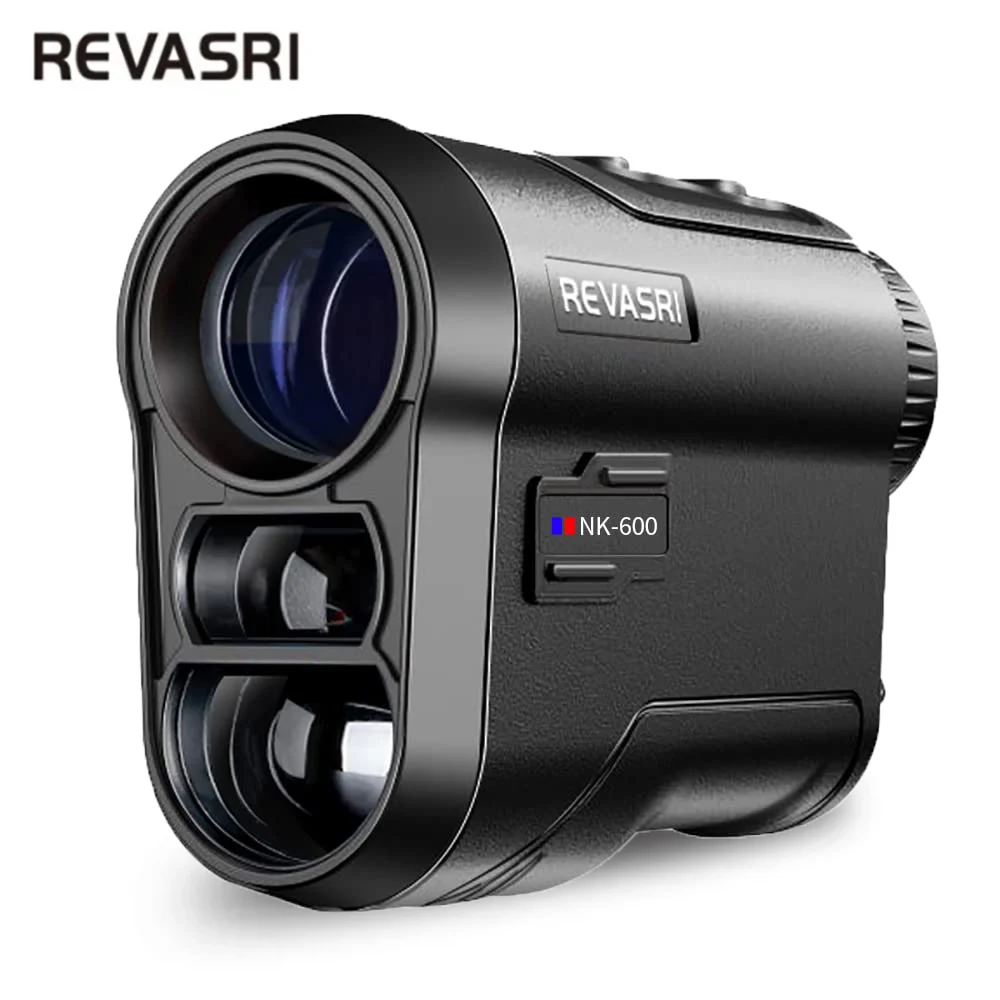 REVASRI 600M/Yards Golf Laser Rangefinder with Slope Compensation Flagpole Lock Vibration USB Rechargeable for Golfing