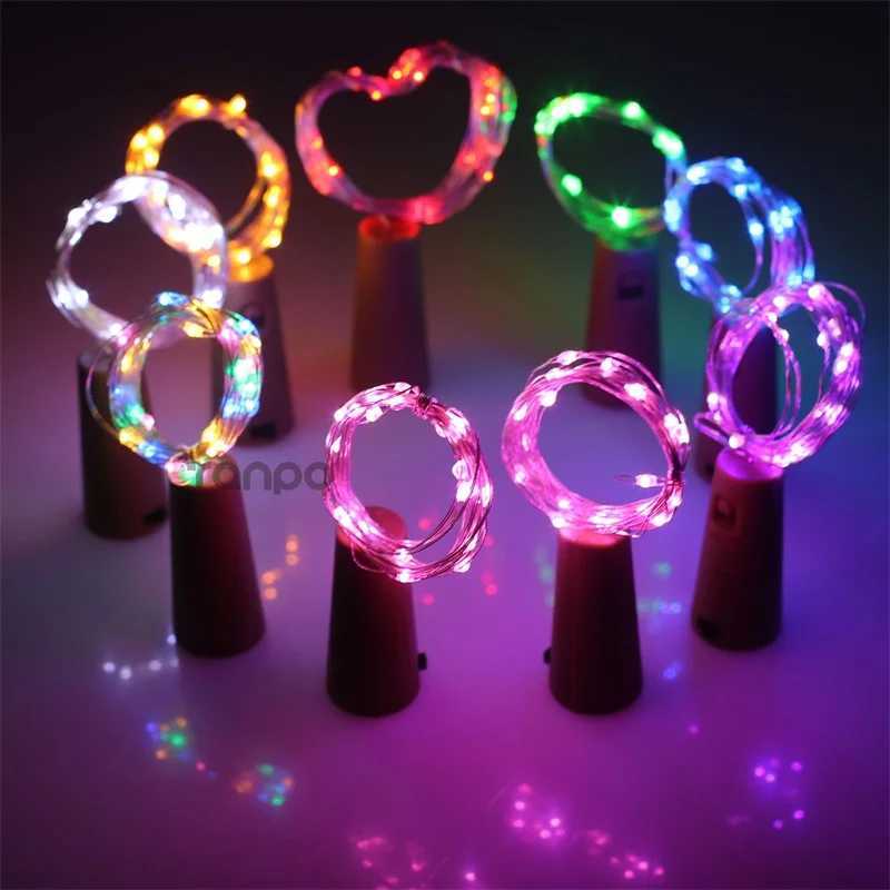 3.28FT 1M 10 LED Cork Shaped Copper Wire String Light Wine Bottle LR44 Battery Wine Bottle for Glass Craft Christmas Party Decoration XJ250612