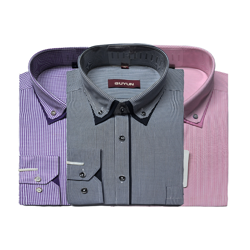 Men's Business Leisure Shirt - Pure Cotton, Wrinkle Resistant & Breathable