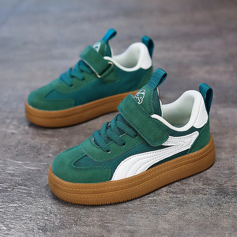 2025 Green Sports Shoes Boy Girl Platform Hook Loop Kids Skate Shoes Spring Summer Childrens Sneakers zapatillas nino 250613