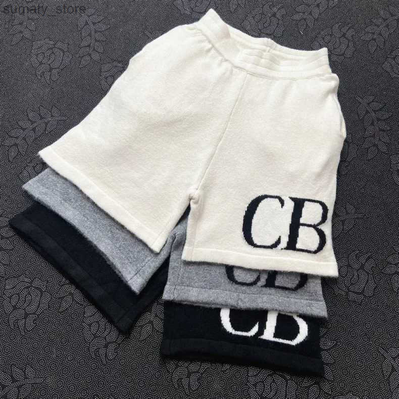 Mens Shorts 25ss Oversized CB Black Mens Shorts Top Quality CB Jacquard Casual Shorts Women DrawstrShorts With Tags L251225
