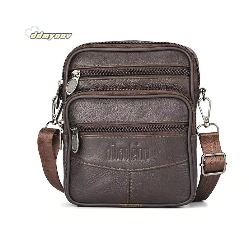 Men's Genuine Crossbody Shoulder High quality Tote Fashion Business Man Messenger Bag Leather Bags fanny pack ddmynov
