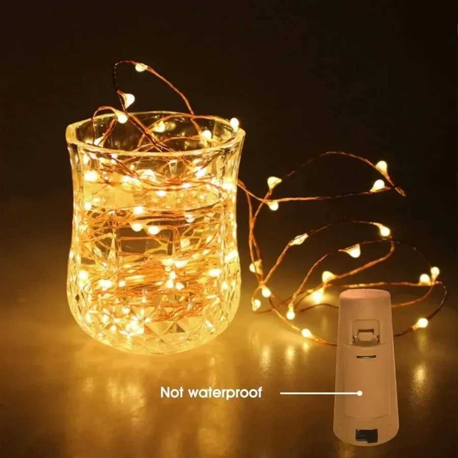 2M 20 LED Bottle Light Fairy Lights Cork Mood Lights Wine Bottle Night Light for Party Garden Christmas Wedding Decoration XJ250612