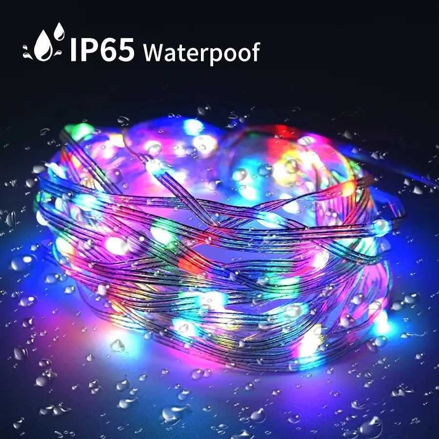 5M/10M/20M RGBIC LED Smart Fairy Lights Bluetooth APP Control String Light DIY for Christmas Party Wedding Home Decoration XJ250612