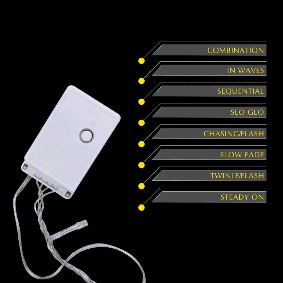 10M 100LEDs LED String Light AC 220V 110V Festoon Lamps Waterproof Outdoor Garland Party Holiday Christmas Wedding Decoration XJ250612