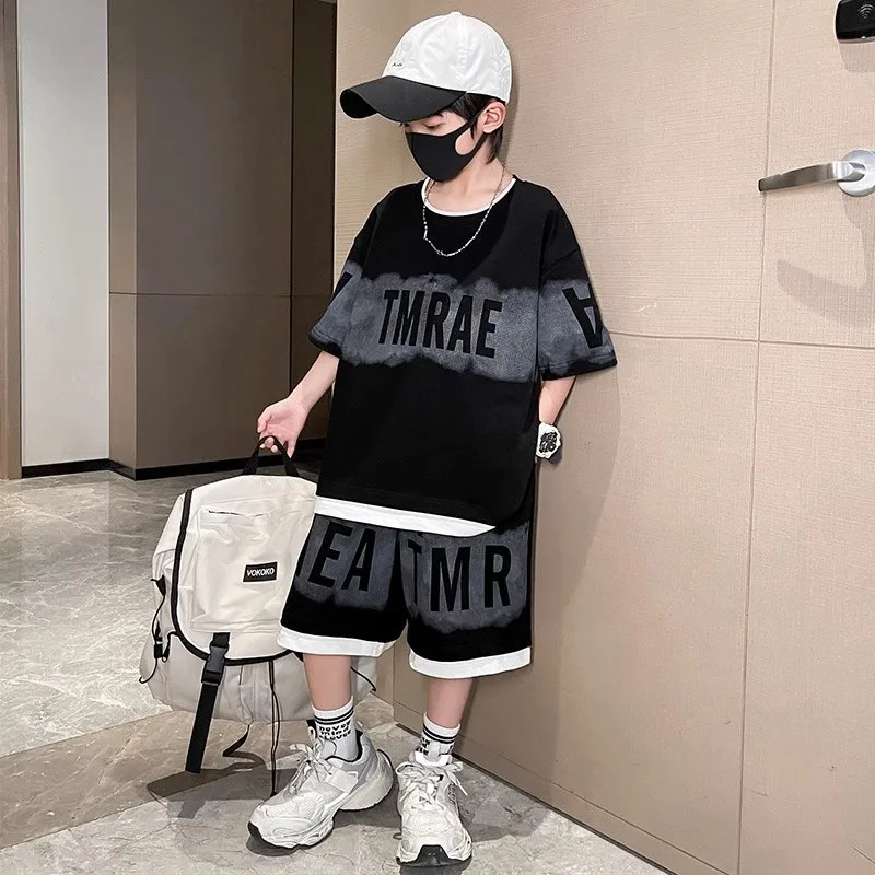 Baby Boy Clothes Set T-shirtShorts Kids Boy Summer Clothing Set Korean Childrens Top and Bottom Clothes Set 2025 250613