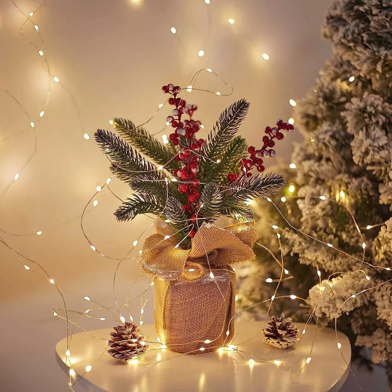 Star USB Fairy String Lights| 66FT 200LED 33Ft 100 LED| Silver Wire Copper Wire| 4 Color Changing 8 Lighting Modes Remote XJ250612