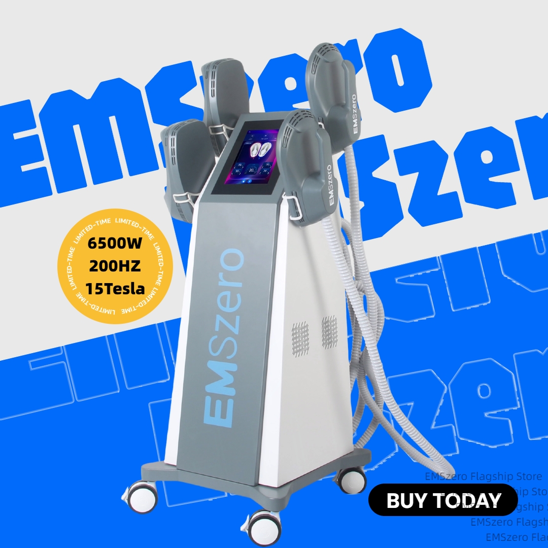 EMSZERO NEO RF HI-EMT Body Sculpt Machine Eletric Muscle Stimulator Vibration Slimming Muscle Grow 6500W 15Tesla Beauty Salon Exclusive