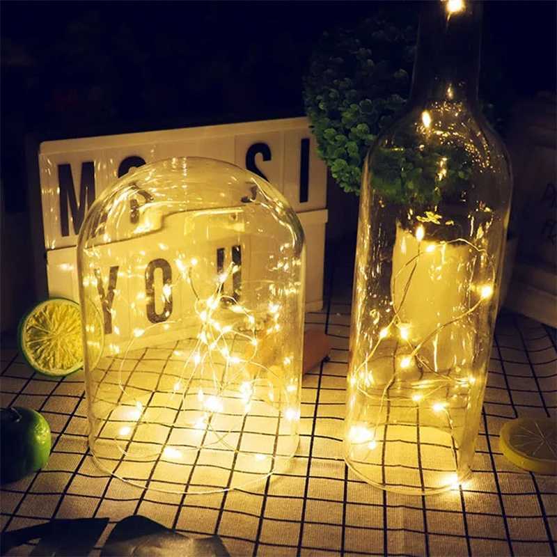 3.28FT 1M 10 LED Cork Shaped Copper Wire String Light Wine Bottle LR44 Battery Wine Bottle for Glass Craft Christmas Party Decoration XJ250612