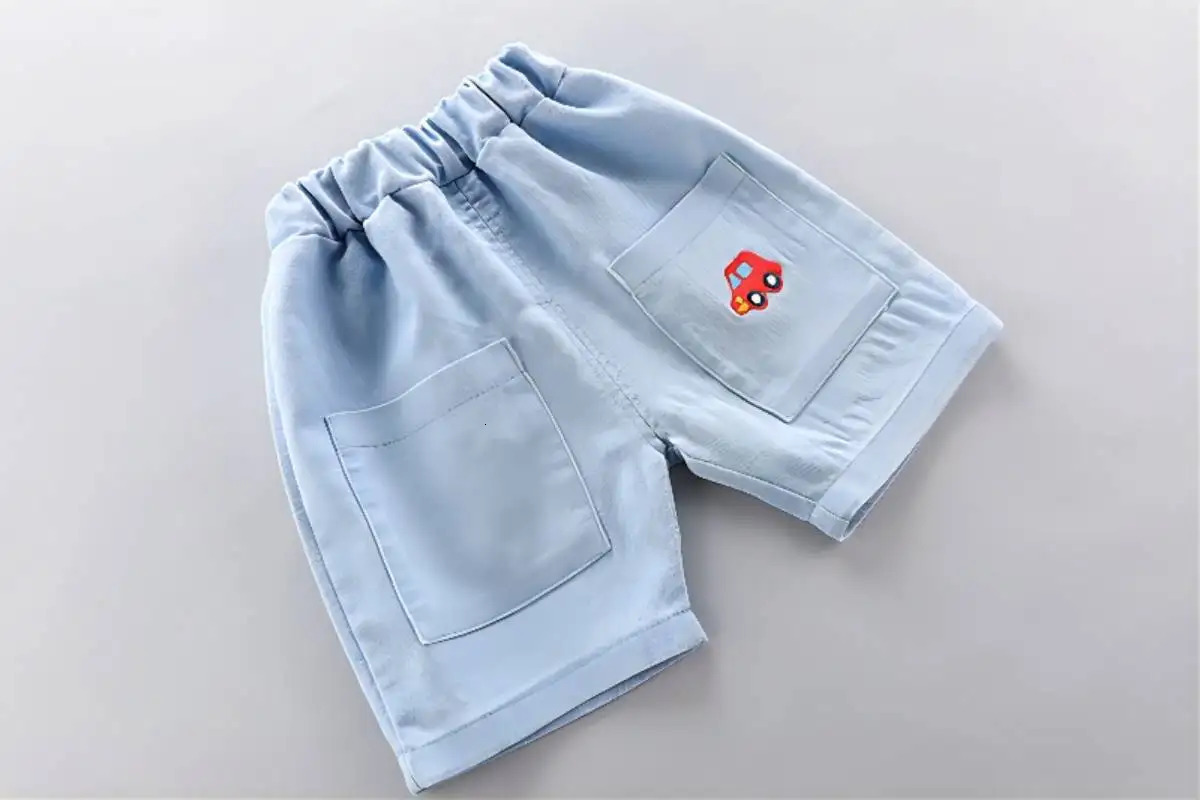 High-Quality Baby boys Polo Shirt Handsome Denim Shorts 2-Piece Set kids girls clothes suits summer 250613
