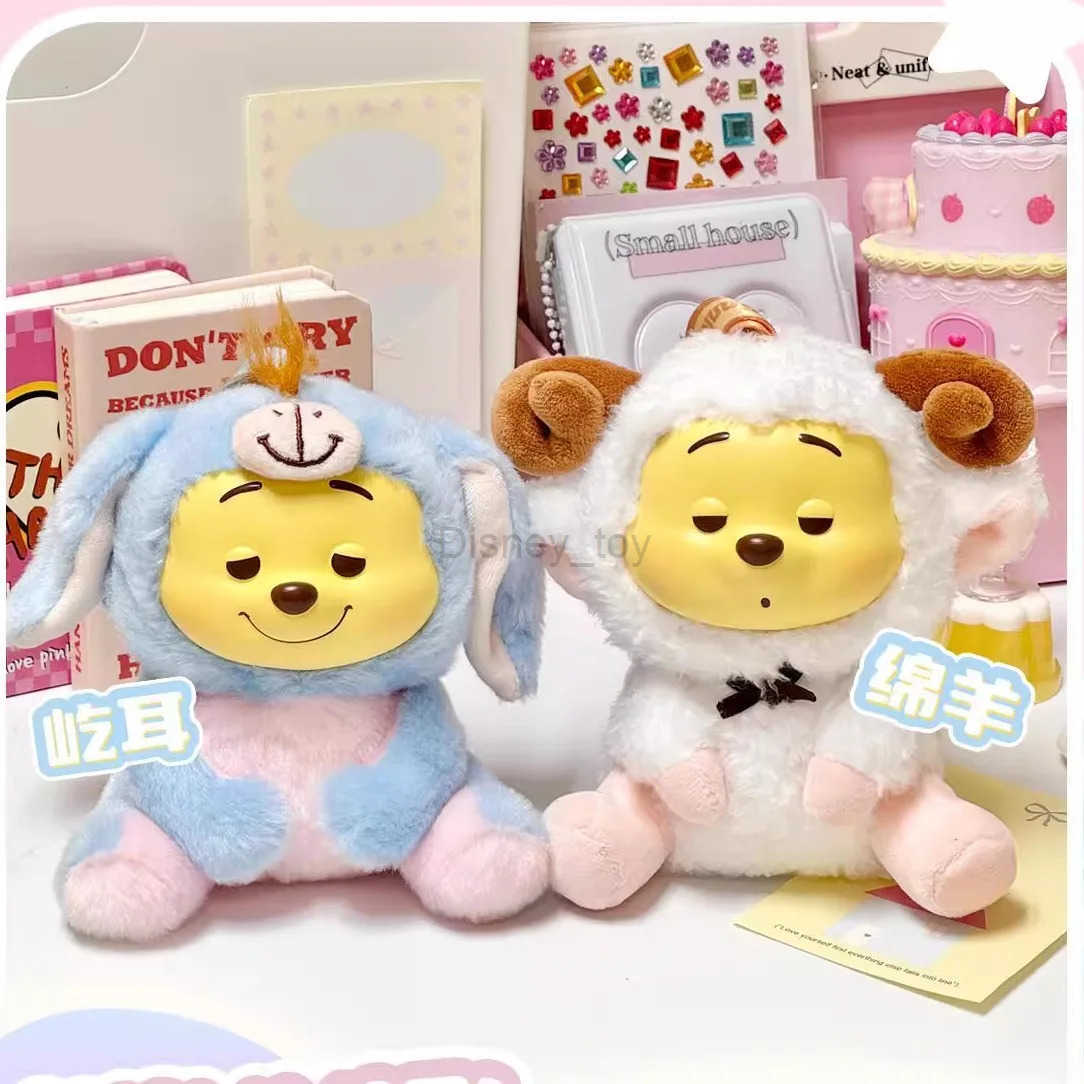 In Stock Disney Pooh Bear Pendant Blind Box Series Naughty Party Vinyl ChildrenS Toy Cute Model Birthday Gift Ornament Collect Y250613