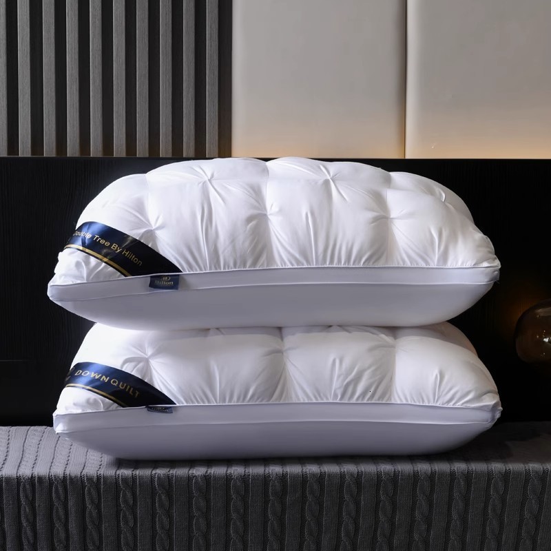 Five-Star Hotel Pillow 48x74cm Pillow Core Pair for Home Deep Sleep Neck Protection Pillow Non-Collapse High Pillow 241107