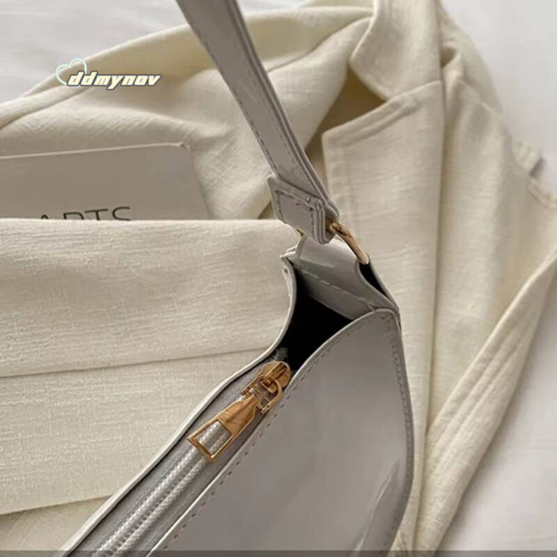 Retro Solid Color PU Leather Shoulder Underarm Bag Women's Fashion Handbags Casual Purses and Handbag Ladies Hand Bags ddmynov