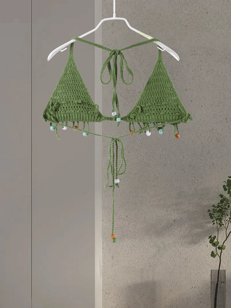 Sexy Beach Knit Womens Sets Crochet Flower Bikini Mini Skirt Female Suits Summer Halter Sleeveless Backless Top Skirts Set 250610