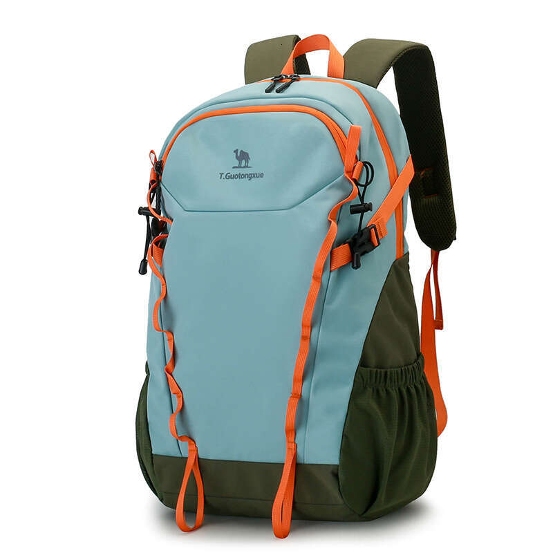 Camel Style Large Capacity School Bag for Men and Women College Students Outdoor Hiking Climbing Lightweight Casual Backpack
