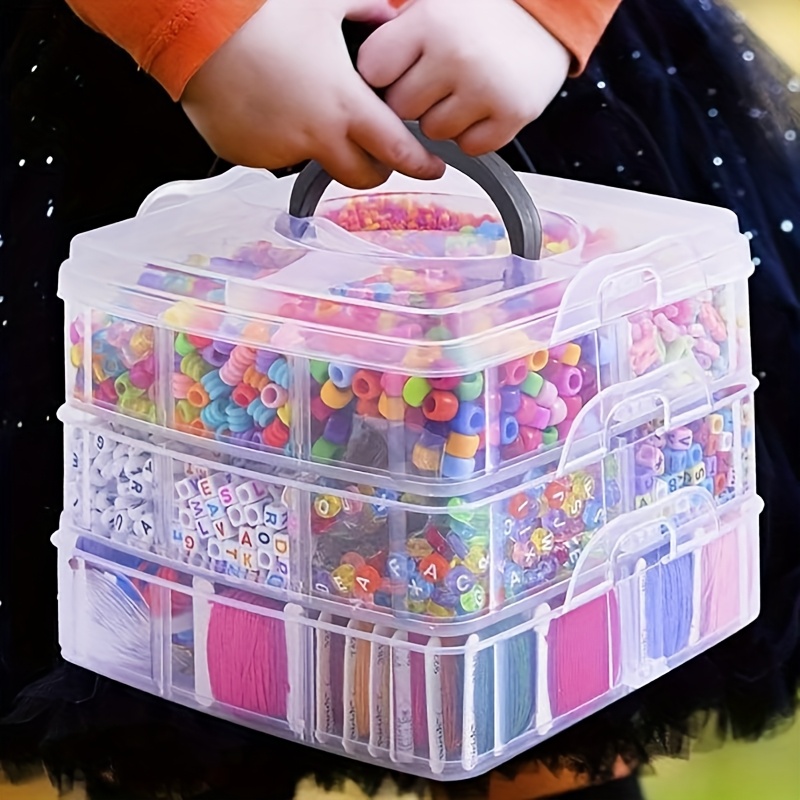 Moonlitwandering 5000PCS Friendship Bracelet Beads Kit with 3-Layer Storage Box