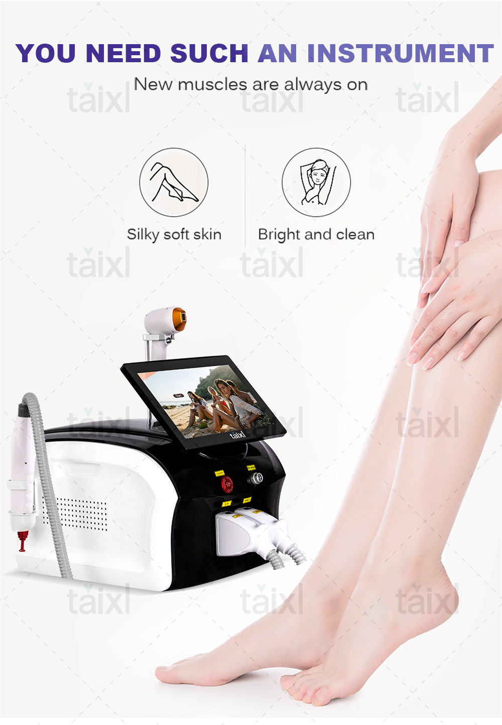2025 New 808nm Diode Laser 2 in 1 Picosecond Laser Tattoo Removal And Hair Removal Switched Machine pico second laser epilator for women