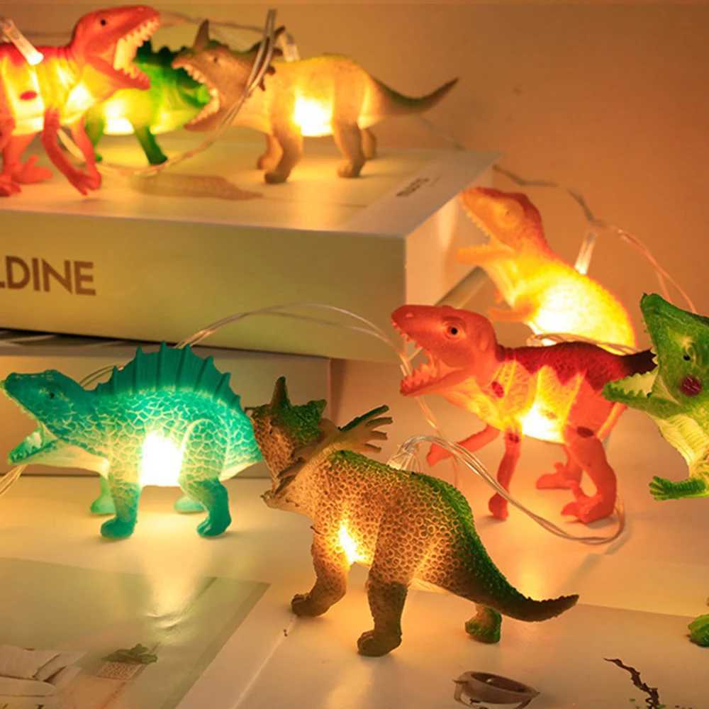 1.5/3M LED Dinosaur String Lights Battery Operated Children Kids Bedroom Fairy Lights Christmas Birthday Party Cartoon Decor XJ250612