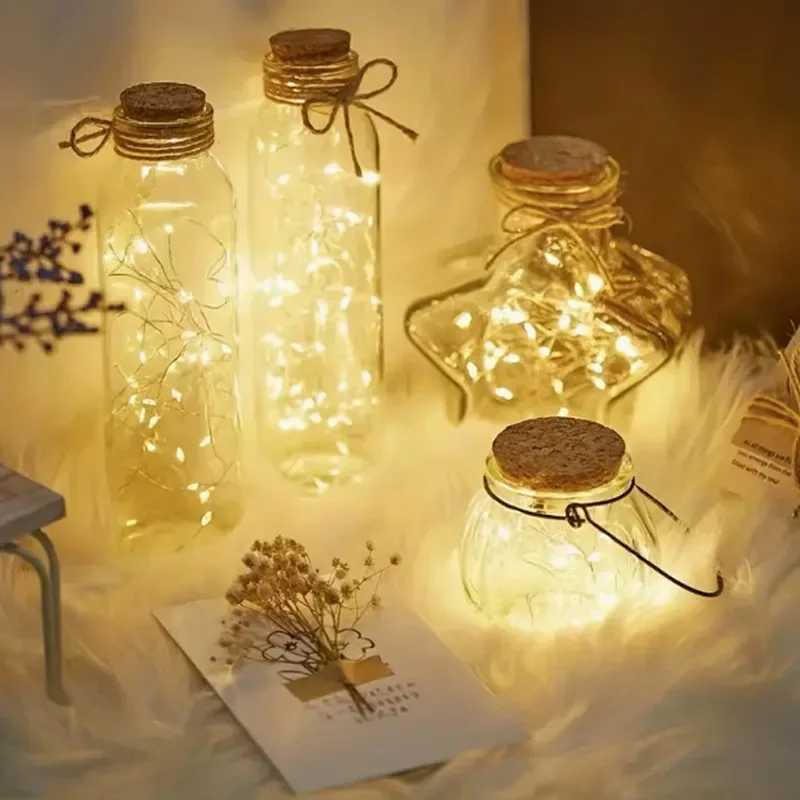 10pcs LED String Light 1M 10Leds Warm White RGB Battery Powered Copper Wire Fairy Lamp For Christmas Bedroom Garden Party DecorXJ250612
