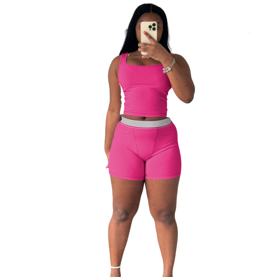 Womens Tracksuits Two Pieces Set 2025 New Clothing Fashion Casual Ribbed Patchwork Womens Sportwear 3 Colors