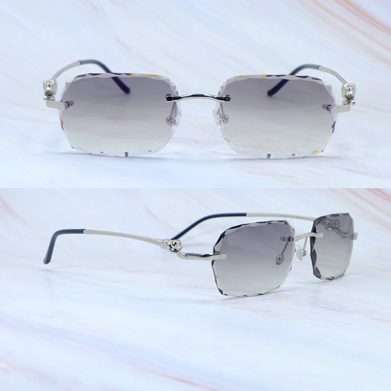 Diamond Cut Sunglasses Fashion Stylish Eyewear Vintage Mens Sun Glasses Women Cool Decoration Carter Designer 0281 Wave Gafas De Sol Silver Frame