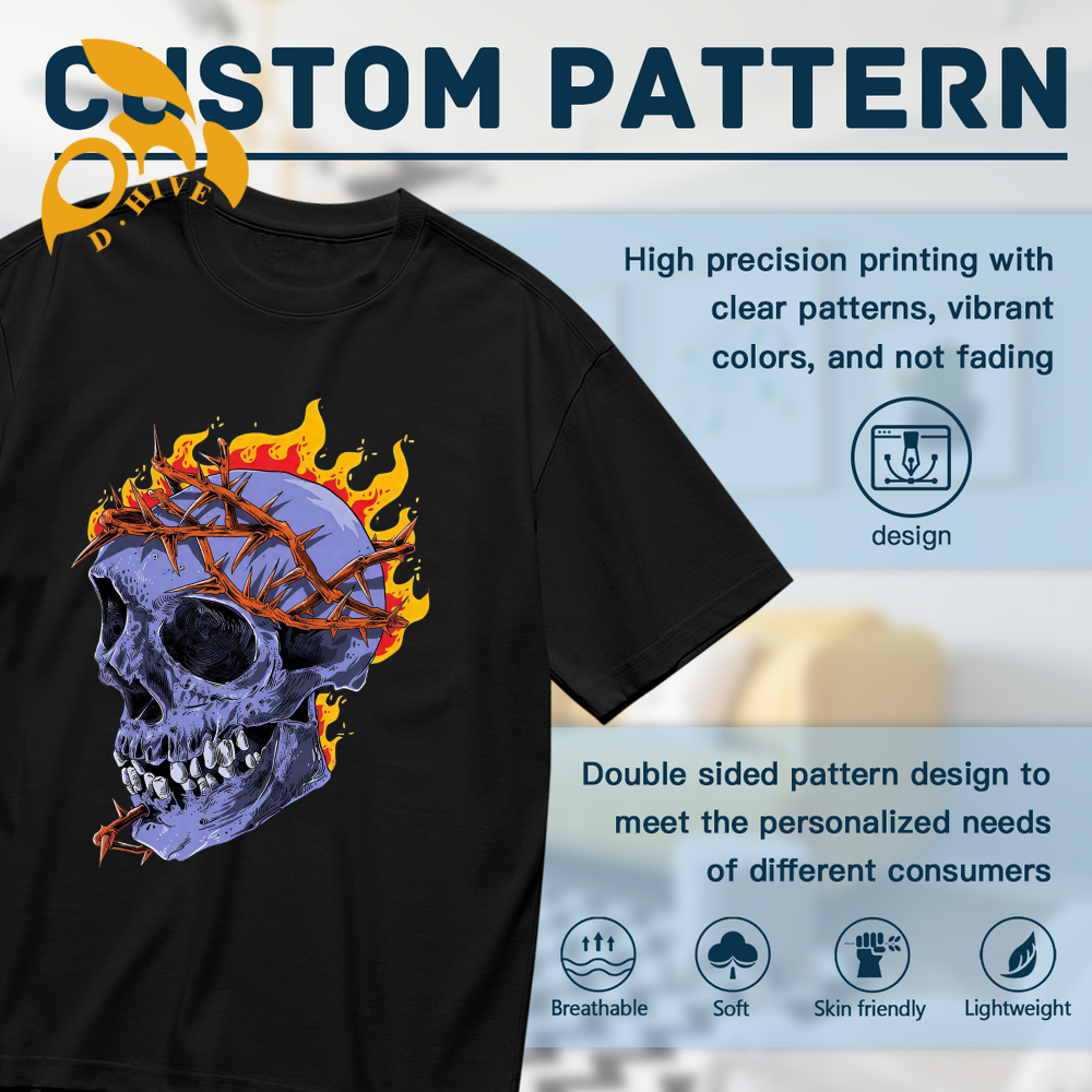 Free Shipping Designer Oversize Customized Summer Men's Women's T-shirt Short Sleeve Round neck breathable black comfortable Customized Tees