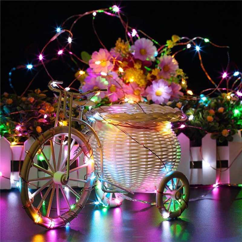 50/100/200/300 LED Solar Fairy Waterproof Copper Wire String Lights Party Garland Solar Power Lamp for Outdoor Garden Wedding XJ250612
