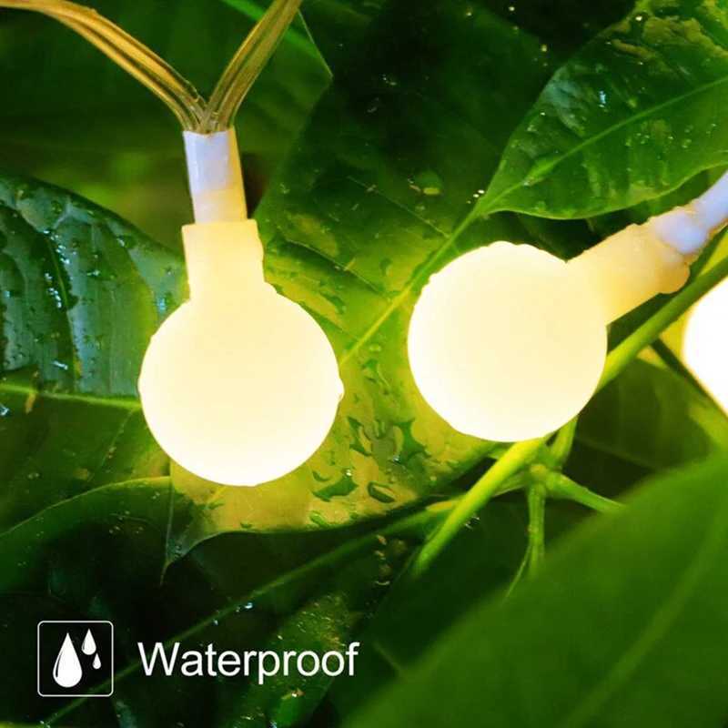 3M 6M LED Ball String Lights Outdoor Garland Globe Fairy Light USB Warm LED Wedding Garden Decoration Halloween Christmas Lights XJ250612