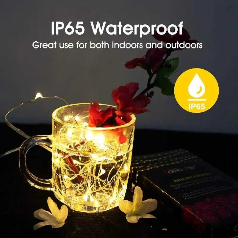 USB LED String Lights Copper Silver Wire Garland Light Waterproof LED Fairy Lights For Christmas Wedding Outdoor Decoration XJ250612