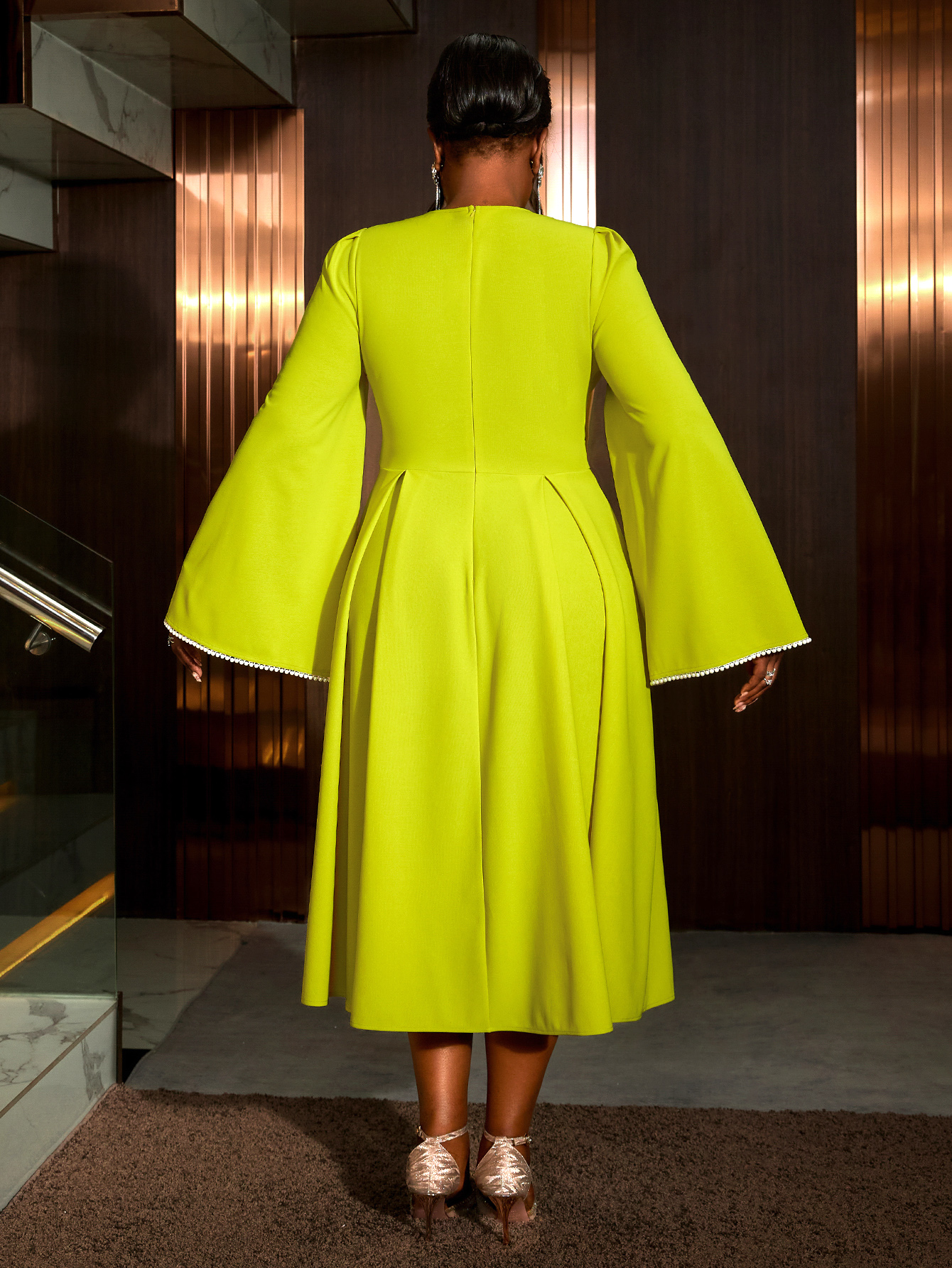 Fashion Party Wedding Dress For Woman Beading Cloak Sleeve Waist Belt Elegant A-line Formal Wear