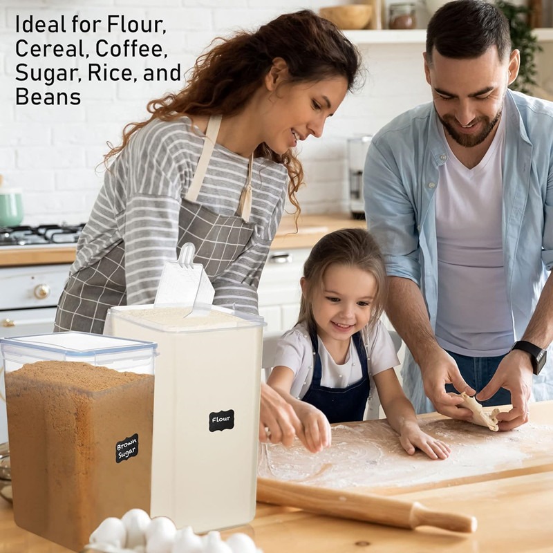 FreshSeal 2Pack Airtight Food Storage Containers 287 Oz (8.5L) Extra Large - BPA Free Kitchen & Pantry Organization Containers for Flour, Sugar, Cerea