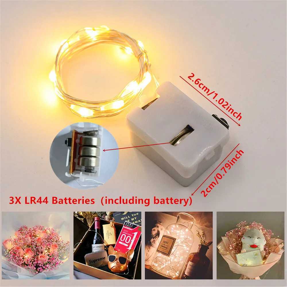 20 Pack String Fairy Lights 20Led 2M Silver Copper Wire Battery Powered Decorations Lights For Wedding Party Christmas Decor XJ250612